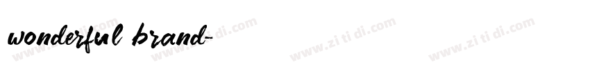 wonderful brand字体转换